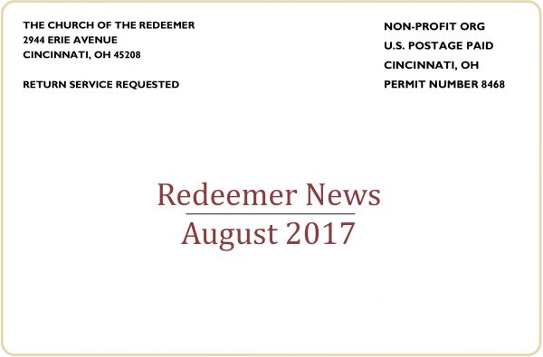 Redeemer News - August 2017